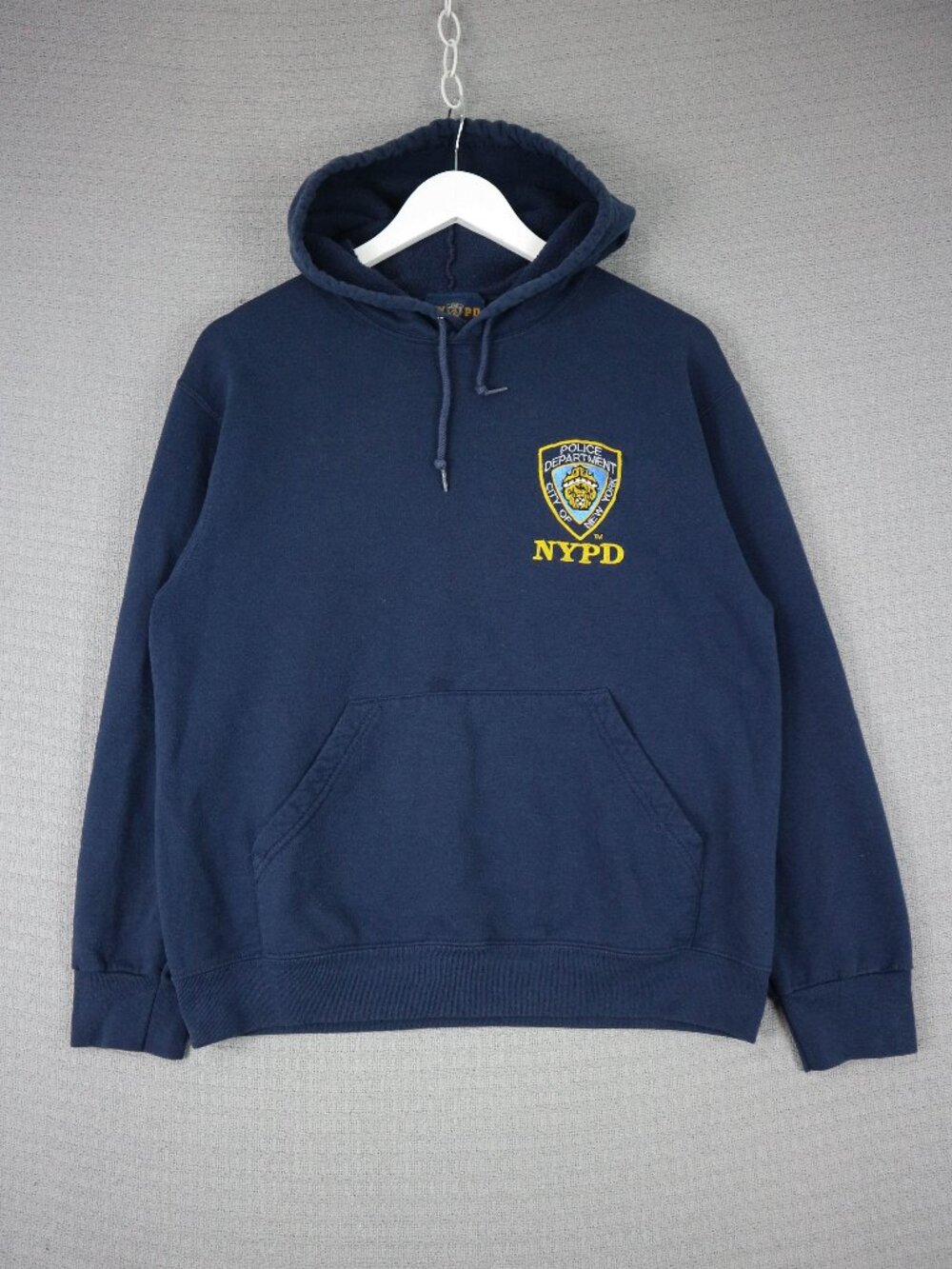 NYPD 2002 Vintage New York Police Department Hoodie Navy Medium VTG